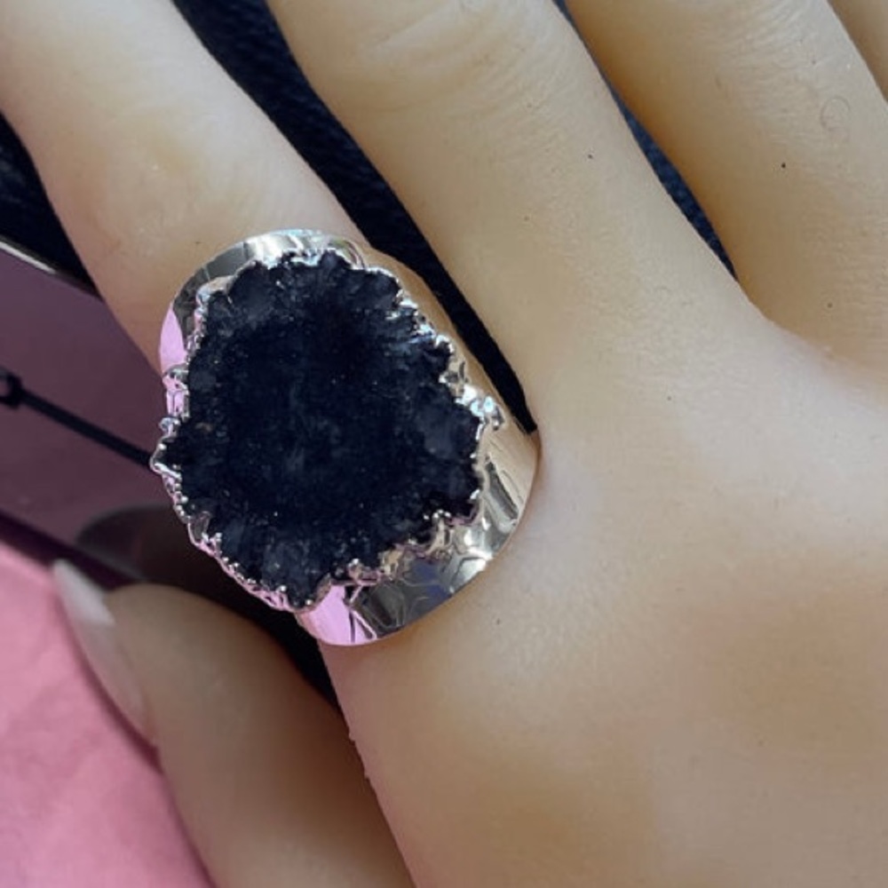 COLORFUL GEODE STATEMENT RING - Picture 10 of 10